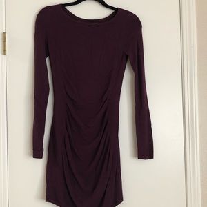 Sexy, fitted long sleeve sweater mini dress